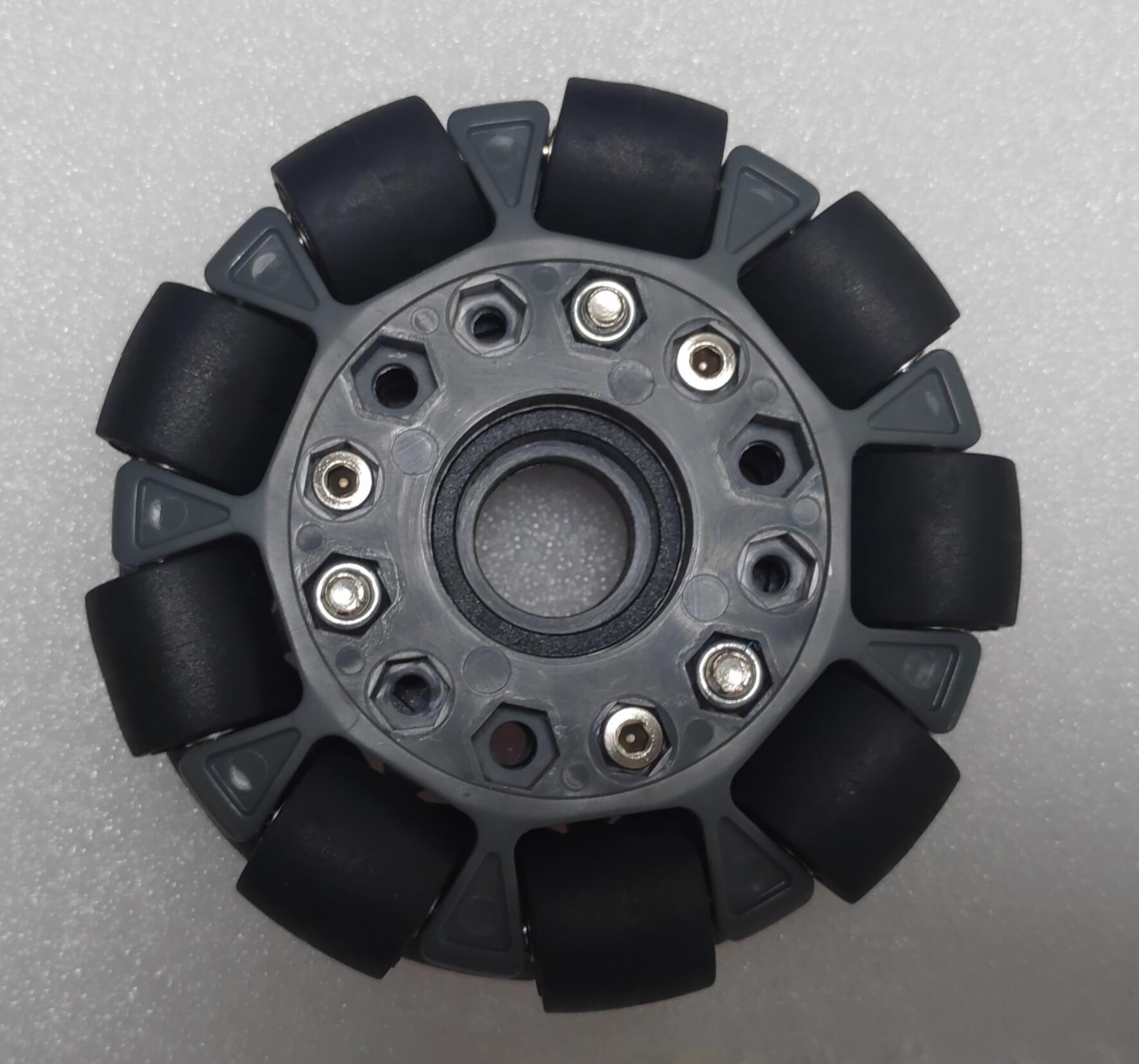 60mm Robot Omni Wheel - Aluminum Alloy 360-Degree Wheel With 10 Rubber Rollers For Robotics