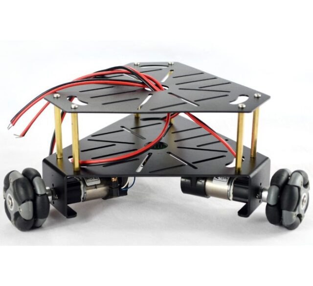 Omni Wheel Robot Platform Chassis with Encoder Black 15001B Oz