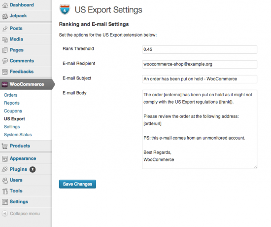 US Export Compliance WooCommerce Plugin
