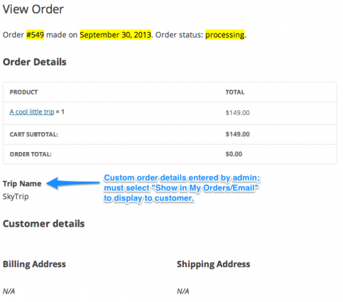 Customer Experience – Viewing Order Fields set by the Admin – Oz Robotics