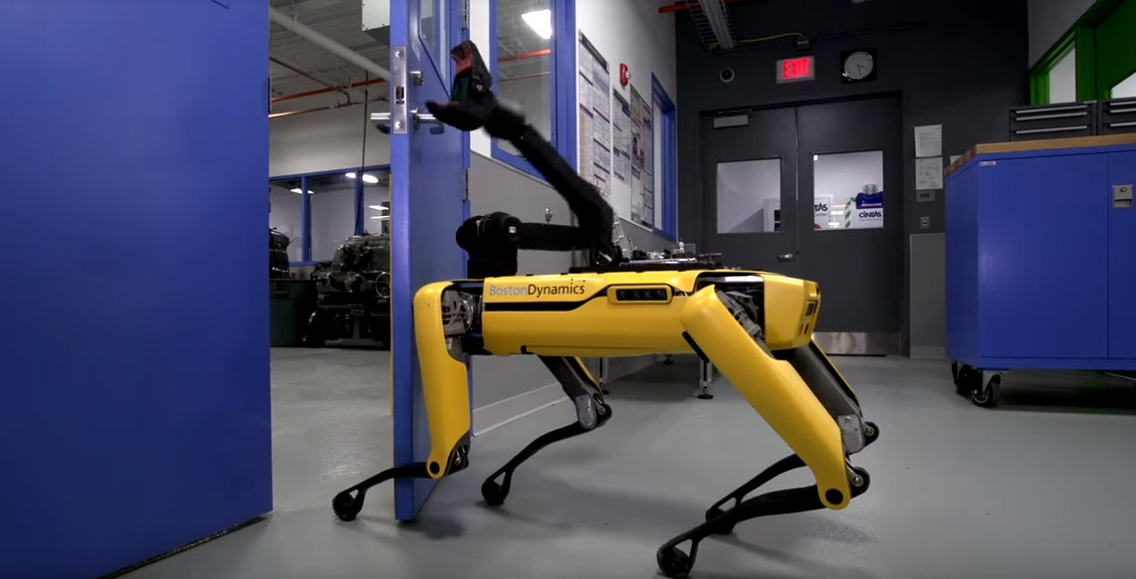 Boston Dynamics’ SpotMini Robot learned to open doors