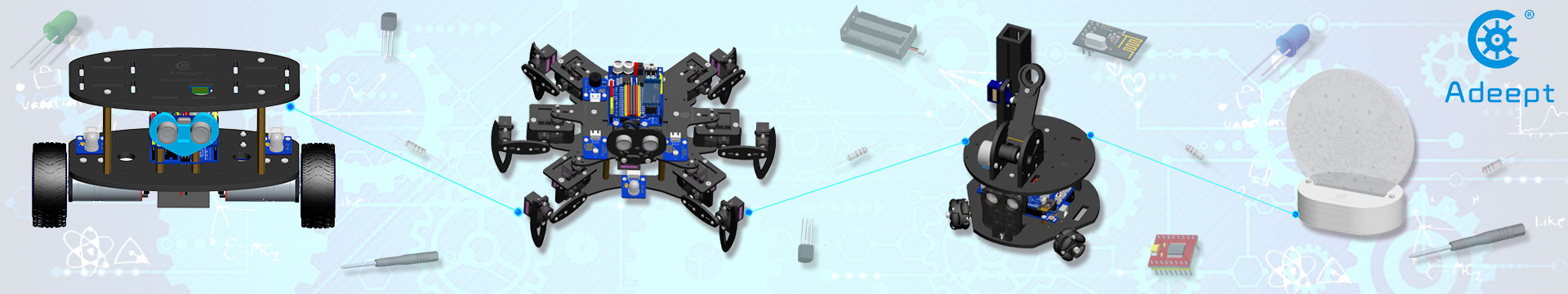 Hexapod 6 Legs Spider Robot Kit for Arduino UNO R3 and Nano – Oz Robotics