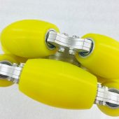 203mm Aluminum Omni Wheel with PU Roller and 80kg Load Capacity - 14194 - Image 3