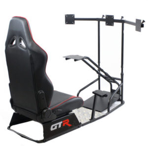 GTR Simulator GTSF Model Black Frame with Triple Monitor Mount Black ...