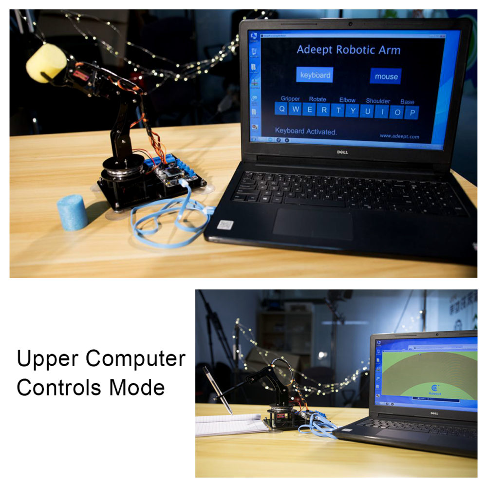 4 Achs Drehmechanischer Roboterarm Kit für Arduino Robotics montiert 