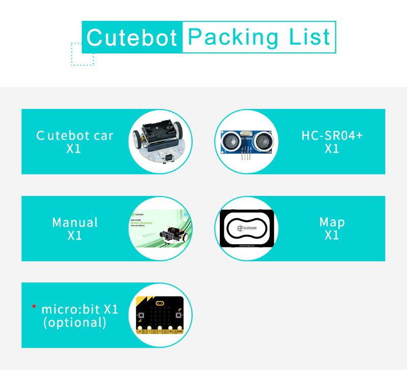 STEM Educational Toy Robot Micro:bit Smart Cutebot Car