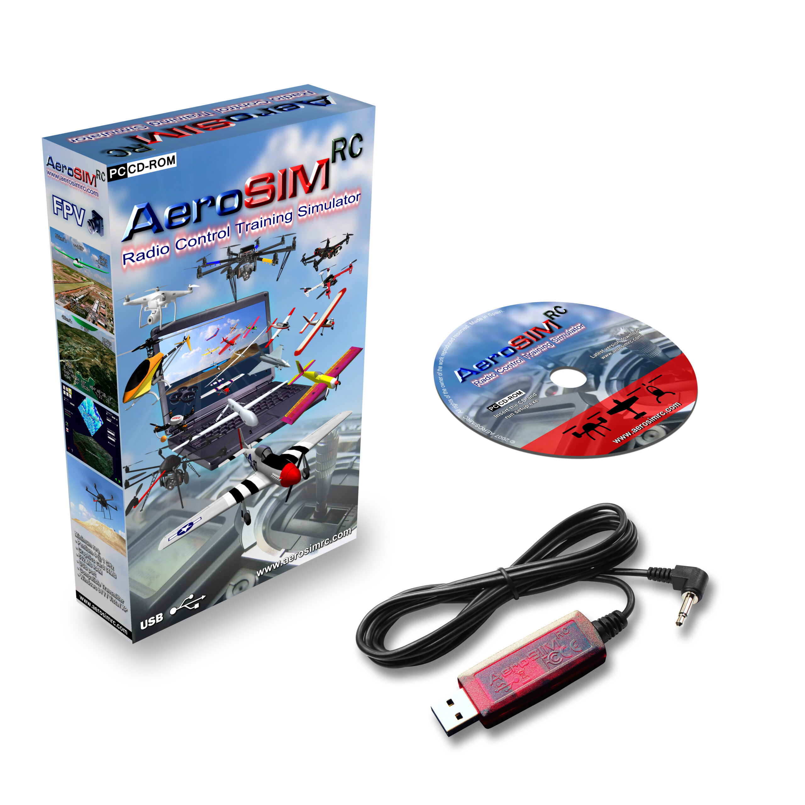 Flight Simulator AeroSIM RC (Wired USB Interface) –