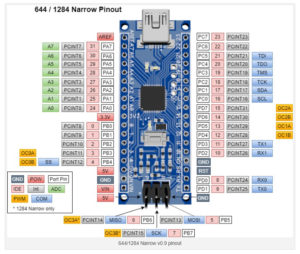 644 Narrow Atmega644 Arduino Compatible Board – Oz Robotics