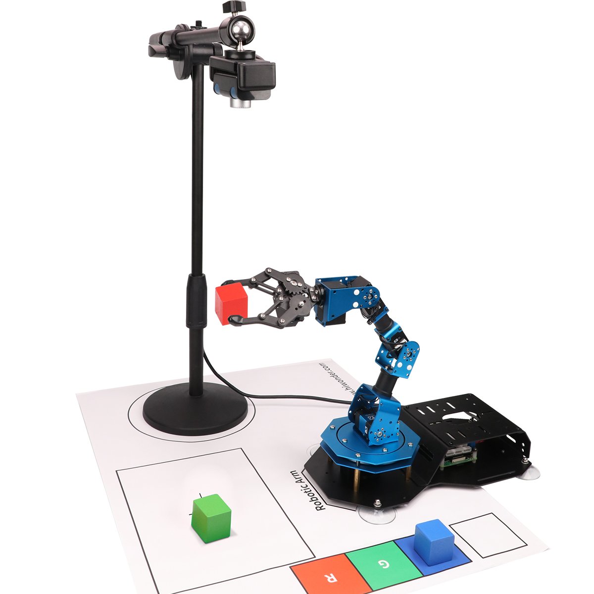 farmaceut Tid forbedre Hiwonder ArmPi Raspberry Pi 4B AI Vision Robotic Arm Python Program with HD  Camera – Oz Robotics