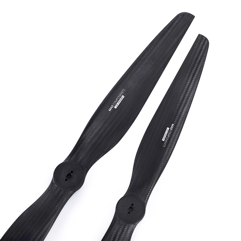 FLUXER VTOL Carbon Fiber Polished Drone Propeller MAD 1 Pair CW+CCW 16.1x6.4 Inch