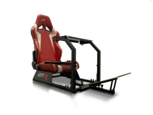 GTR Simulator GTA Model Black Frame with Red and White Real Racing Seat ...