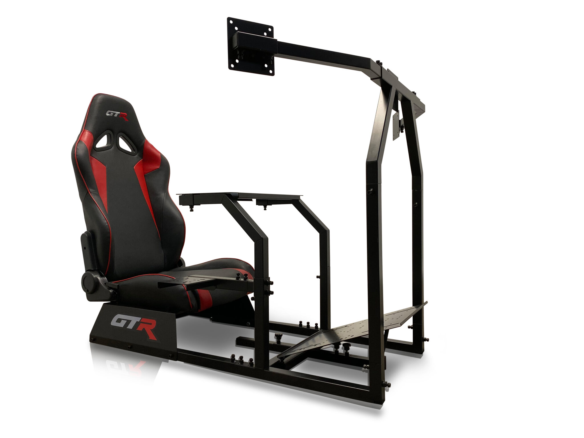 GTR Racing Simulator GTAF Model Black Frame Triple Monitor Stand with