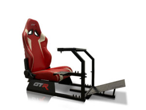 GTR Simulator GTA Model Black Frame with Red and White Real Racing Seat ...