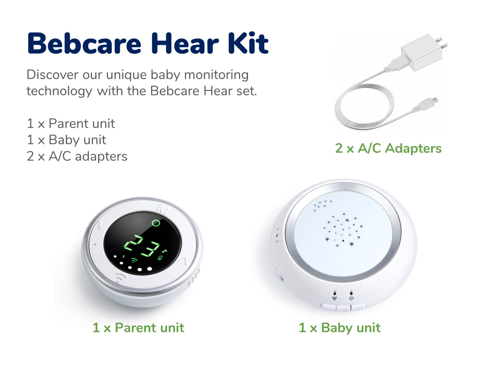 Bebcare Hear Digital Audio Baby Monitor Oz Robotics