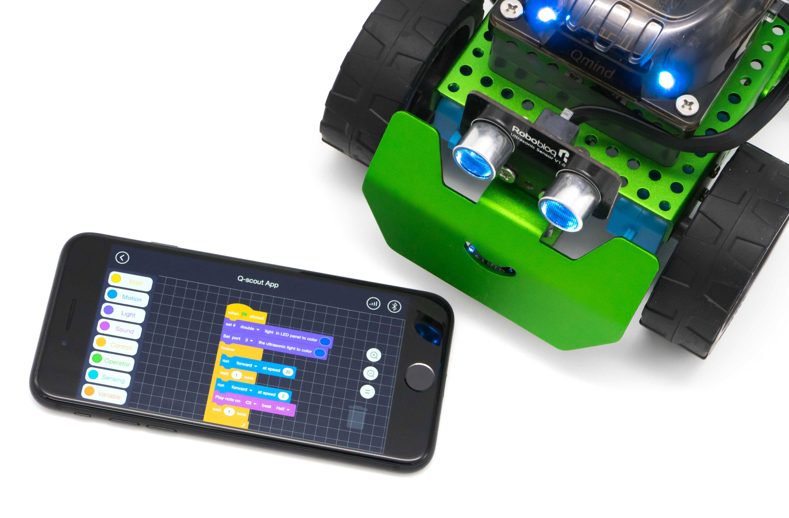 STEM Robot Kit - Robobloq Q-Scout DIY Mechanical Building Robotic Coding  Kit with Remote Control forTeens - RobotShop