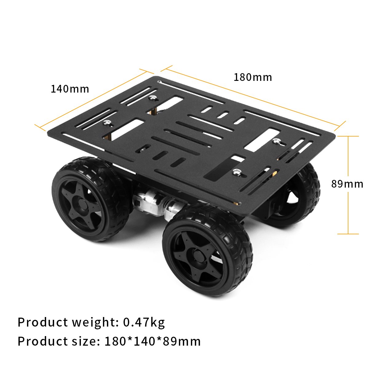 4WD Alloy Smart Robot Car Metal Chassis Platform Part DIY Kit Unassembled 