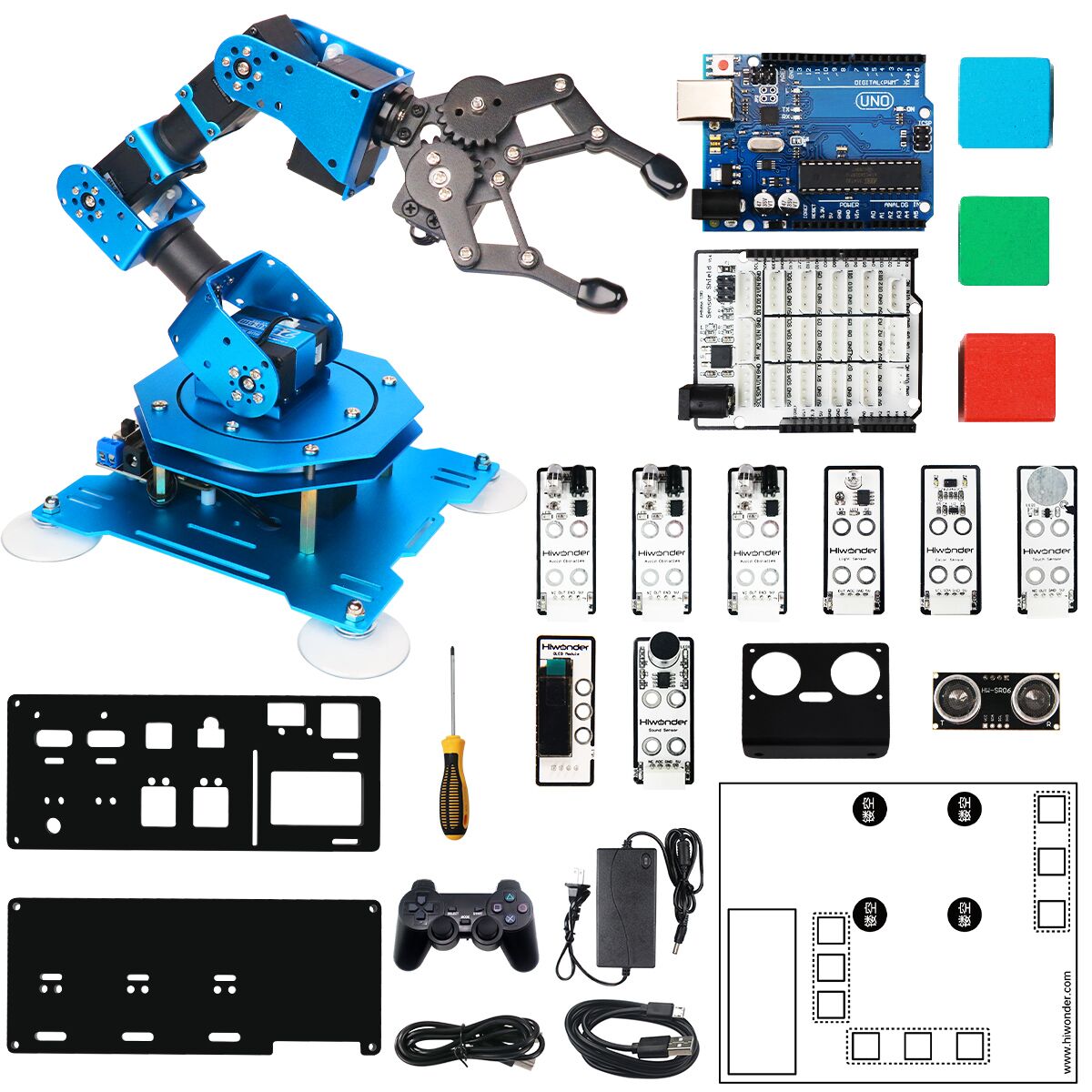 Fabel fejl kaos Hiwonder xArm UNO Robotic Arm with Arduino Secondary Development Sensor Kit  – Oz Robotics
