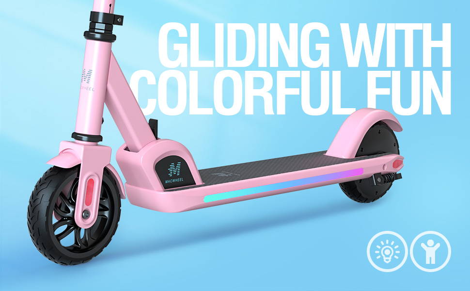 Pink Electric Scooter For Kids, Girls