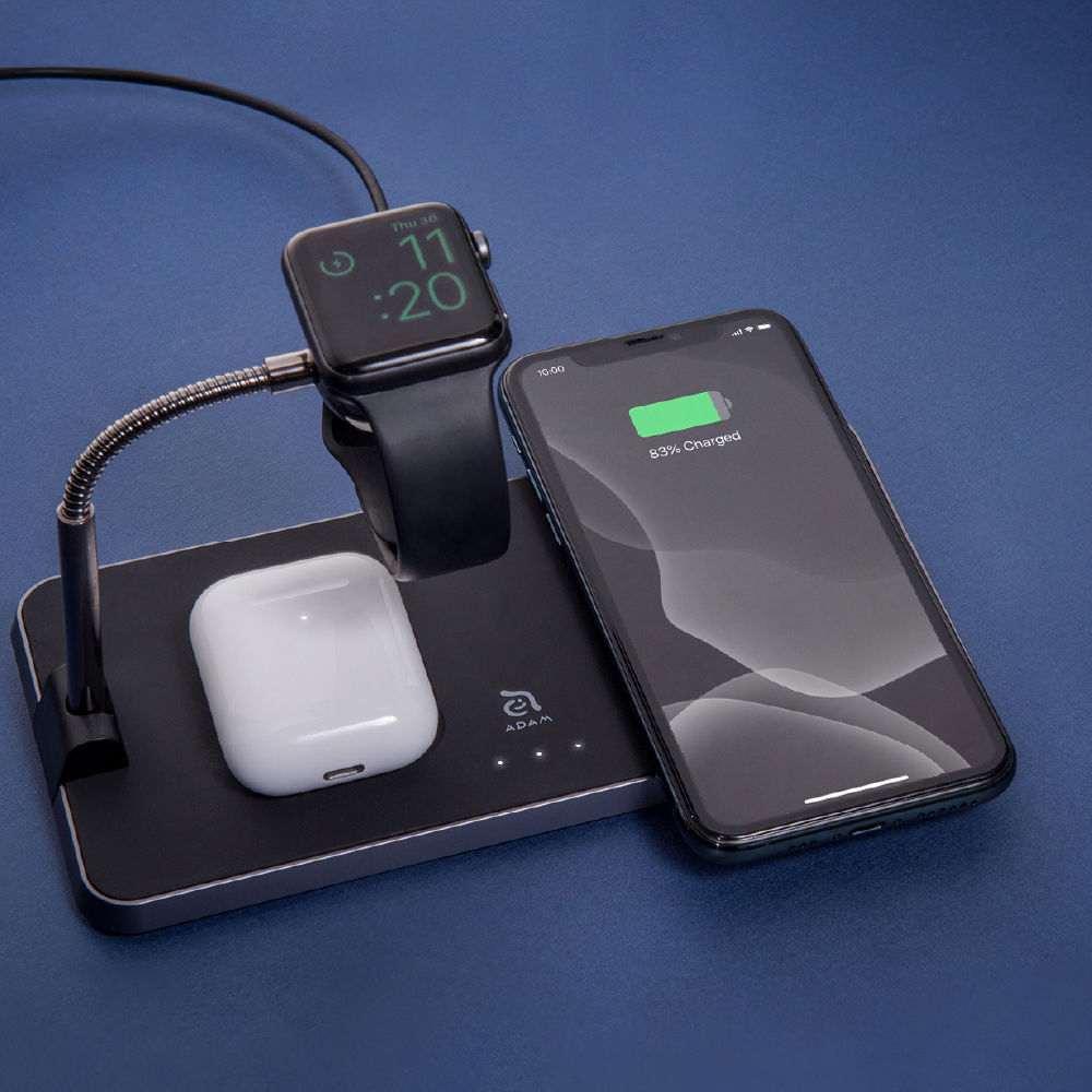 3 in 1 Wireless Charging Station for iPhone, Apple Watch and AirPods – Oz  Robotics