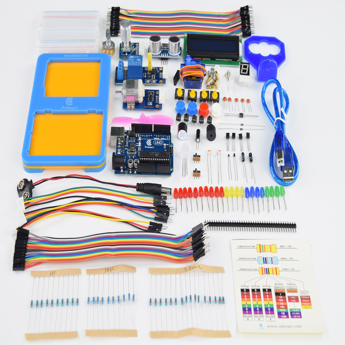 IDUINO Ultimate Starter Kit for Arduino UNO R3, LCD1602, Servo Motor,  Relay, Processing and C Code, Beginner Starter Kit, multi : :  Industrial & Scientific