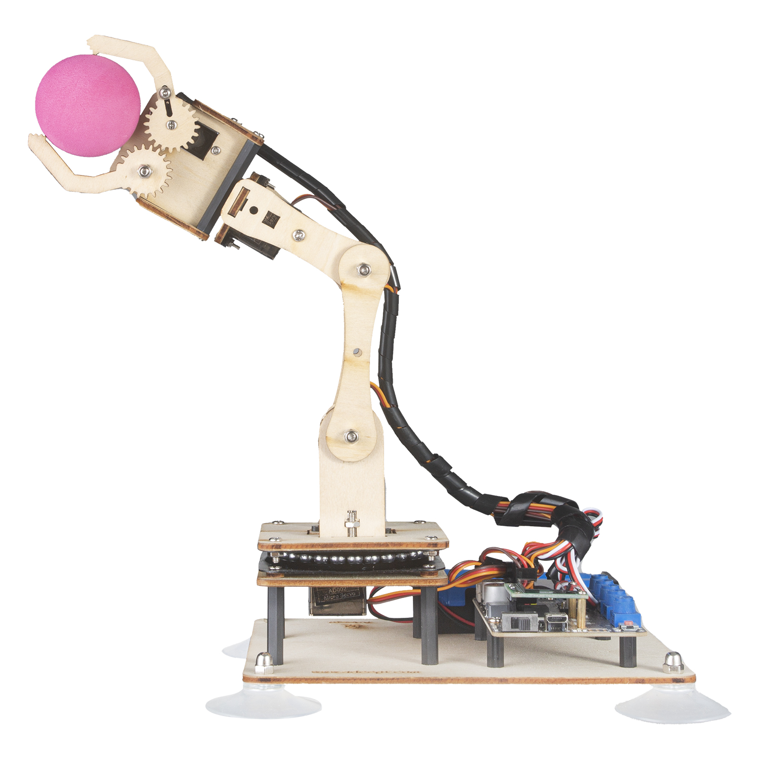 Adeept 5-DOF Wooden Robot Arm Kit Compatible with Arduino IDE