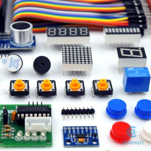 Arduino UNO R3 Ultimate Starter Kit with LCD1602, Servo Motor, Relay, Processing and C Code