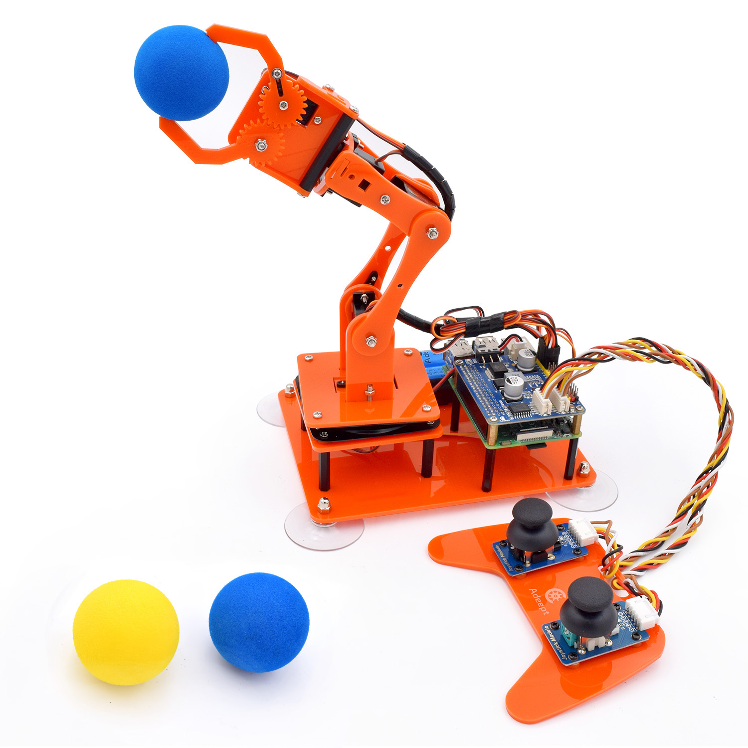 5DOF Orange Robotic Arm Kit for Pi 4 with Python Code Tutorial (PDF) – Oz Robotics