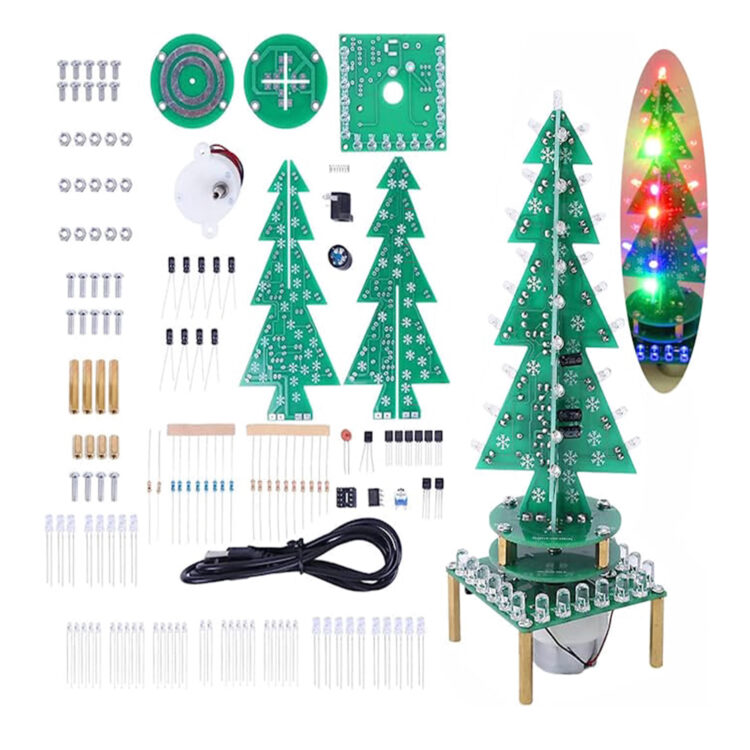 Adeept Led Module Red Color Rotating 3D RGB Christmas Tree LED DIY Kit – Oz Robotics