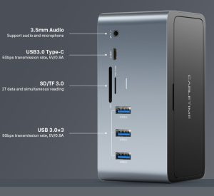16-IN-2 Dual USB-C Multiport Docking Station for Laptops