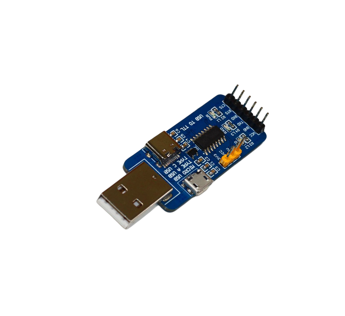 WCH CH340G USB To TTL Serial Converter – 3.3V/5V – For ESP8266, Arduino, ESP32 – DTR