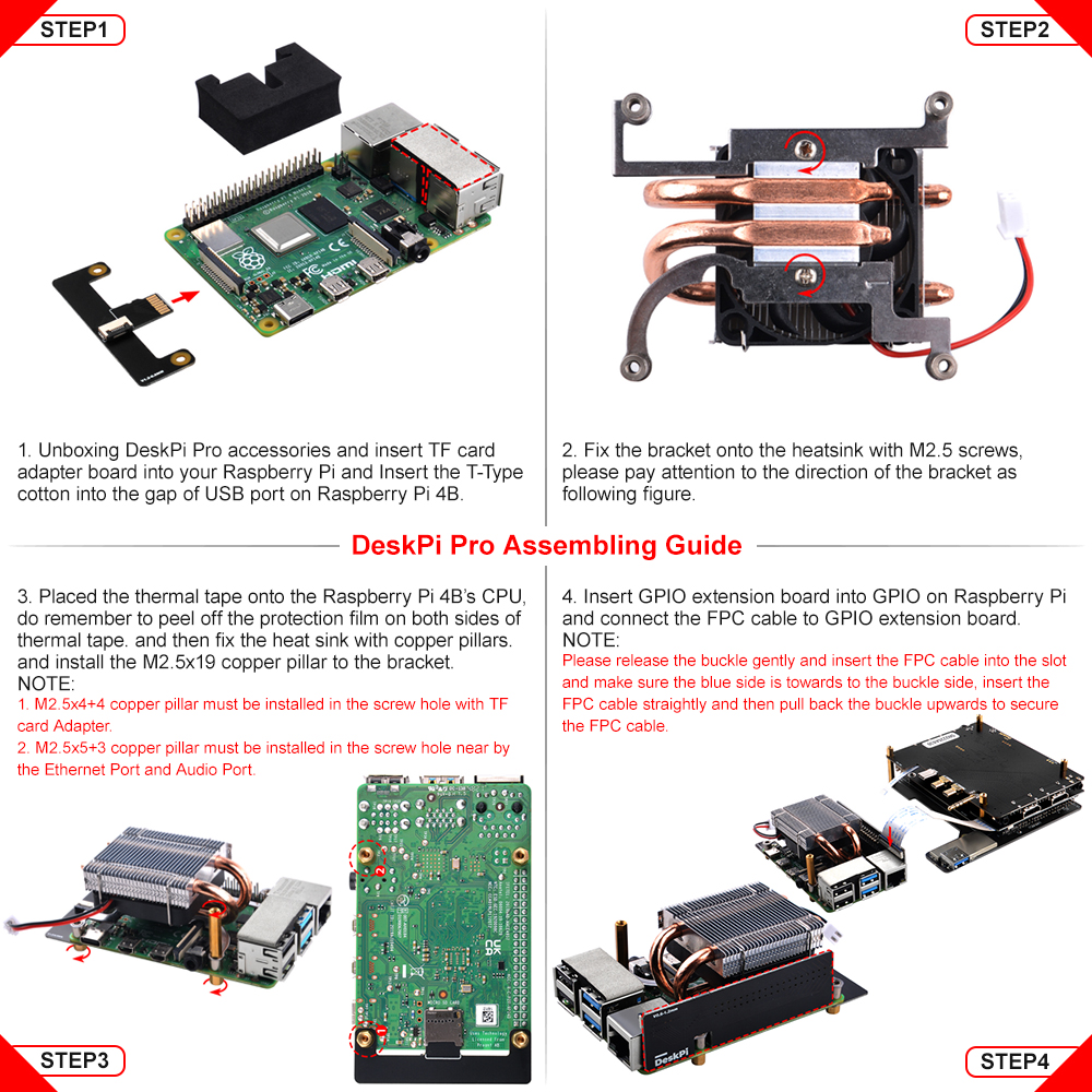 Raspberry Pi 4 Model B Aluminum Case with M.2 SATA SSD adapter board+Ice  Tower