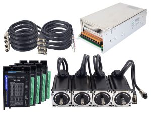 NEMA 24 Closed-Loop Stepper Kit with Power Supply TS Series 4 Axis 3.0Nm 424.83oz.in