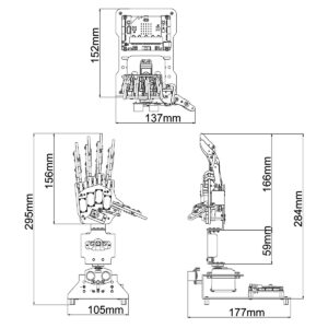 Robotic Ai Hand Powered by micro:bit V2 Programming Educational Robot ...