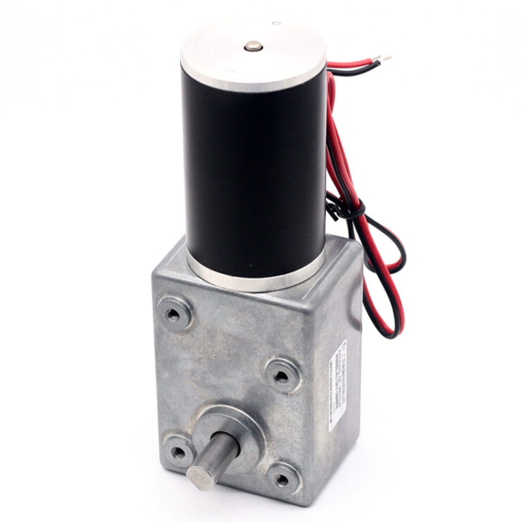 Brush DC Motor with Permanent Magnet A5882-45 Worm Geared DC Motor 24V 120RPM 1:50 Ratio