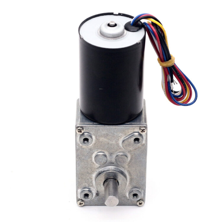 DC Gear Motor 24v Low Noise DC Gearbox Motor A58-3650 Brushless Worm Gear Motor 24V40RPM 1:200 Ratio