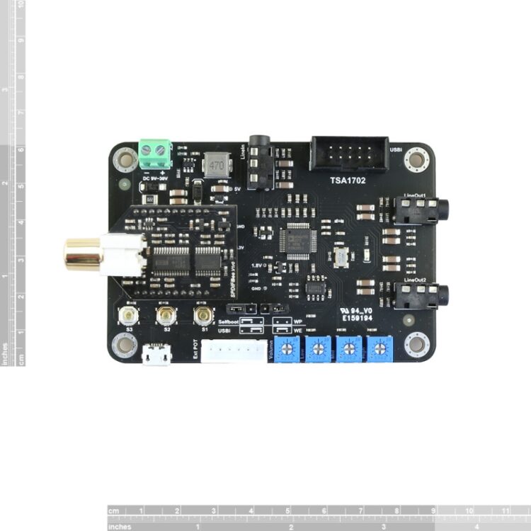 TSA1702D SPDIF TOSLINK + DSP Audio Receiver Board - Image 4