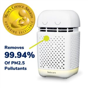 Bebcare Air Light-weight Portable Purifier with H11 EPA Virus Filter. USB-C. Rechargeable. Air Quality Sensor. Music Player. Dust, Allergen, Pollen, Pet Dander Filter