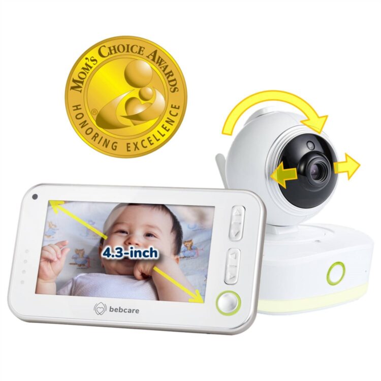 Bebcare Motion Digital Video Baby Monitor. Non-WiFi, Low EMF, Low Radiation, Safest Best Baby Monitor. Two-way talk, Movement Detection, Unhackable, Secure.