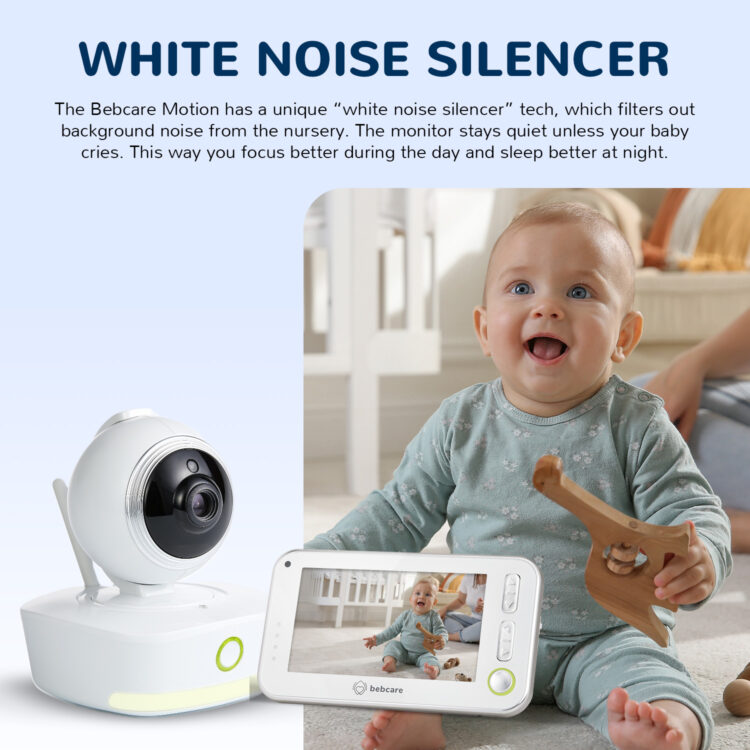 Bebcare Motion Digital Video Baby Monitor. Non-WiFi, Low EMF, Low Radiation, Safest Best Baby Monitor. Two-way talk, Movement Detection, Unhackable, Secure.