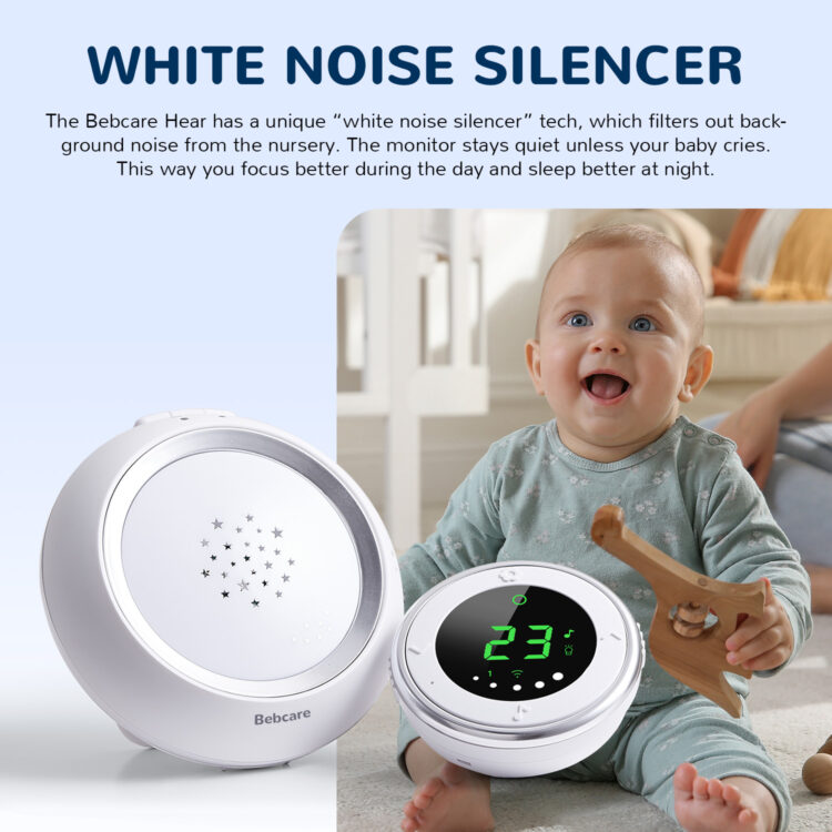 Bebcare Hear Non-WiFi Digital Audio Baby Monitor. Ultra-long range, ultra-long battery life. USB-C charging, Battery Powered.