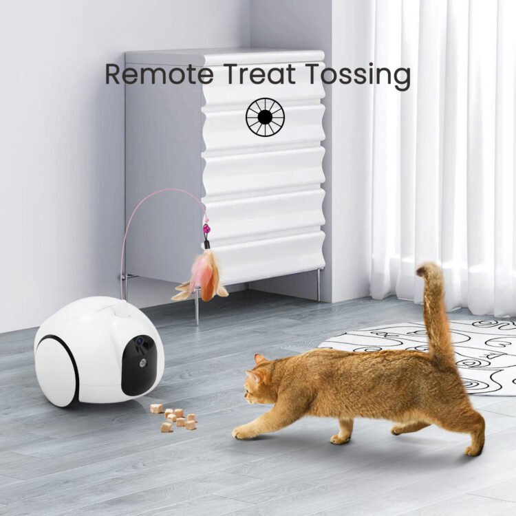 Pet Companion Robot, Moving Pet Camera Robot with Phone App, Pet Camera Treat Dispenser - Image 3