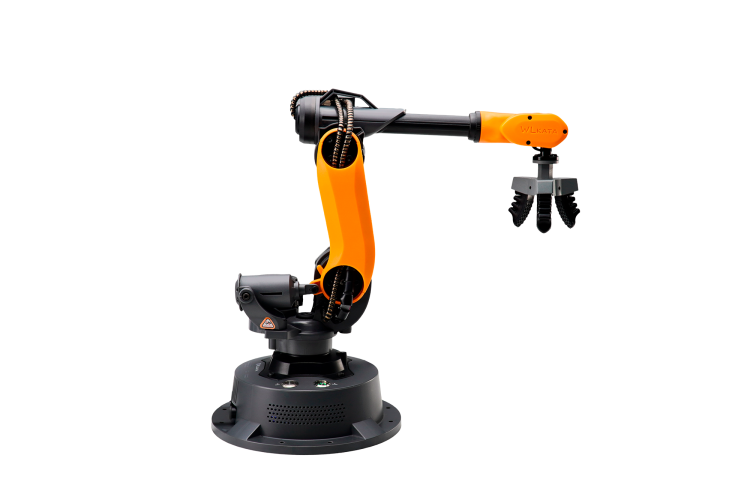 "WLKATA Mirobot EDU Kit – Compact 6-axis robotic arm for STEM education and research, featuring precision control, easy programming with Python, G-code, and Blockly, and compatibility with Arduino and ROS. Ideal for schools, universities, and robotics enthusiasts.