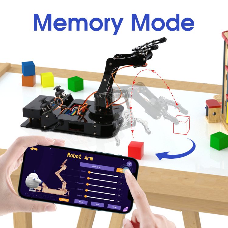 ACEBOTT ESP32 4 DOF Robot Arm Learning Kit Smart Car STEM STEAM Education Robotics for Arduino - Image 10