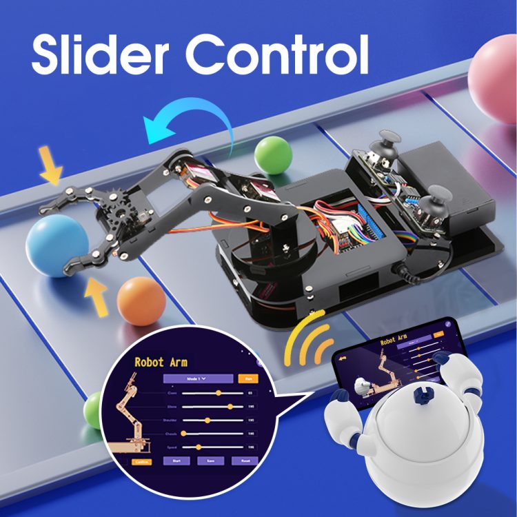 ACEBOTT ESP32 4 DOF Robot Arm Learning Kit Smart Car STEM STEAM Education Robotics for Arduino - Image 8