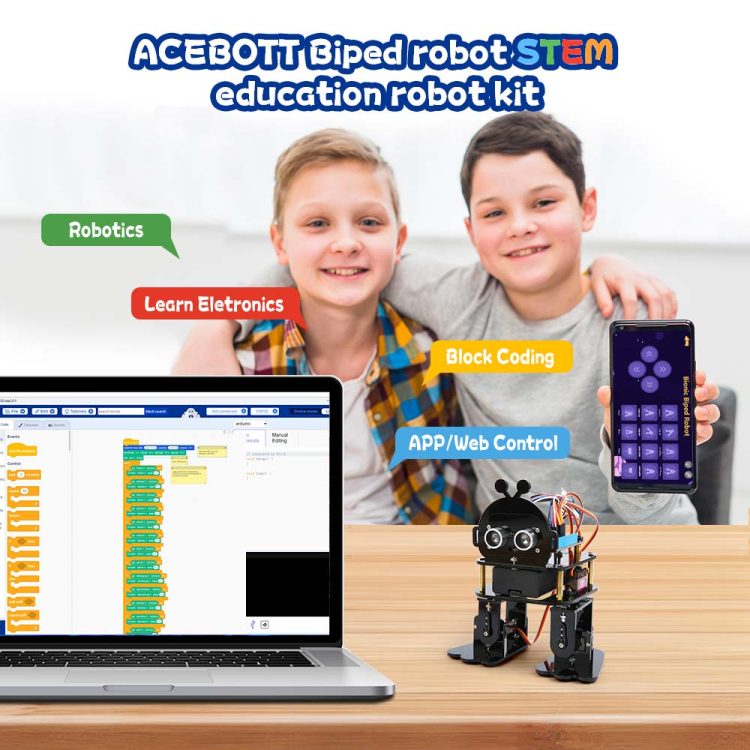 ACEBOTT Bionic Biped Robot Kit for Arduino ESP32 Electronic Toy Programming STEM Coding Kids - Image 7