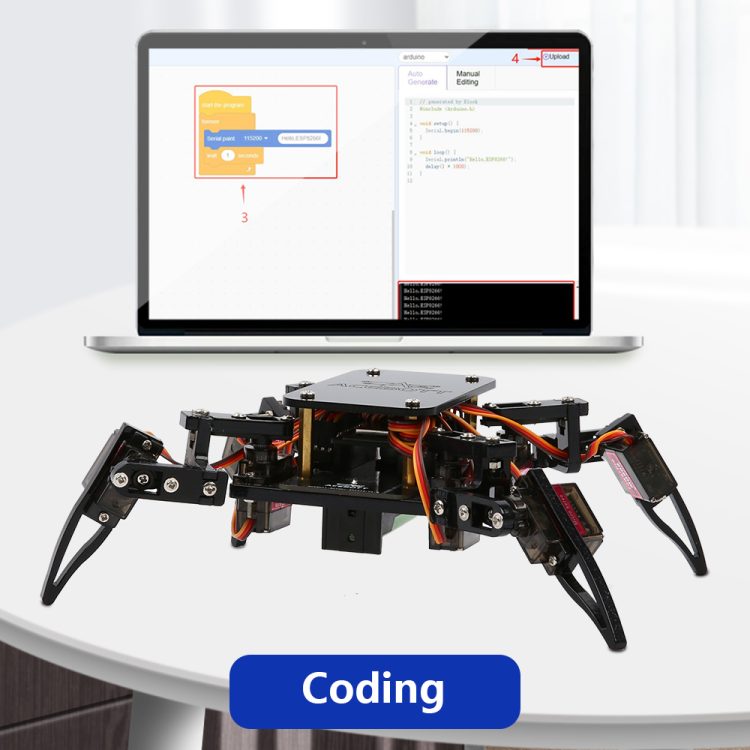 ACEBOTT STEM ESP8266 Arduino Compatible Spider Robot Kit for Robotics Projects - Image 6