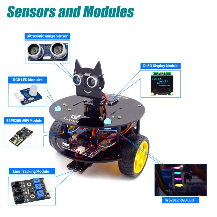 Adeept Smart Car Kit compatible with Arduino IDE - Image 5