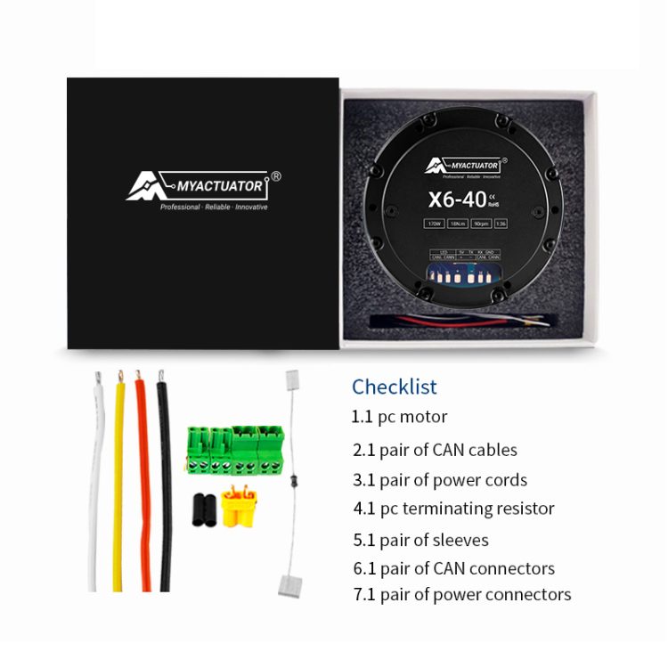 MyActuator RMD-X6 S2 V2 Motor with V3 Driver and Brushless DC Gear Servo Motor, BLDC, CAN BUS - Image 6