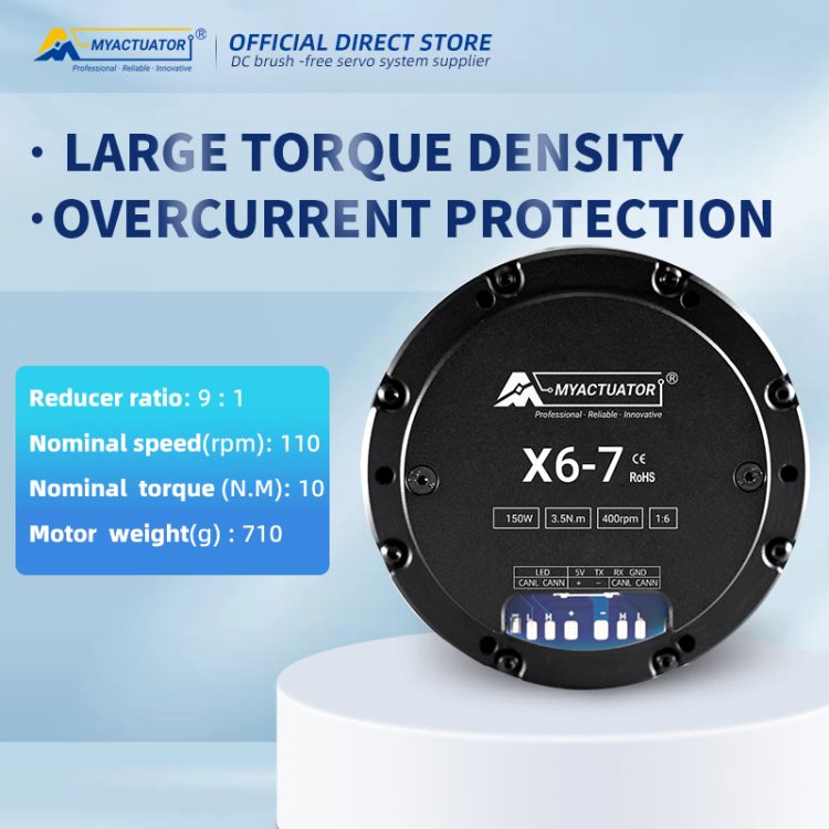 MyActuator RMD-X6 V2 Micro Servo Motor with V3 drive, Delicate and Lightweight in 440g, CAN BUS - Image 3