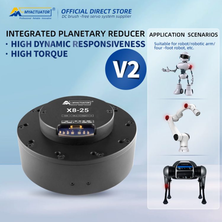 MyActuator RMD-X8 Pro V2 with V3 Driver BLDC Gear Motor Pancake with Encoder and Motor Drive RS485 - Image 2